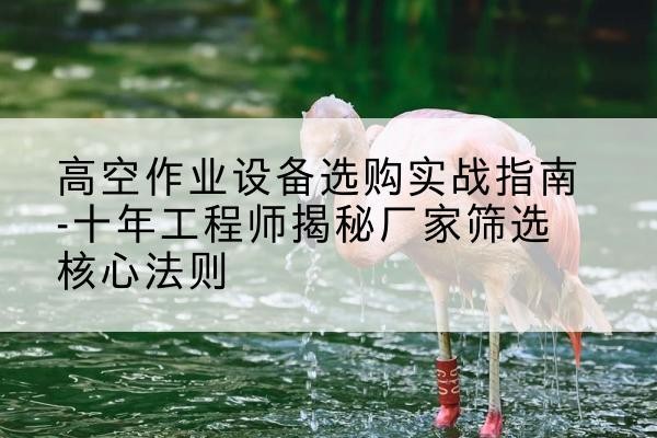 叙州剪叉式升降机厂家-高空作业设备选购实战指南-十年工程师揭秘厂家筛选核心法则