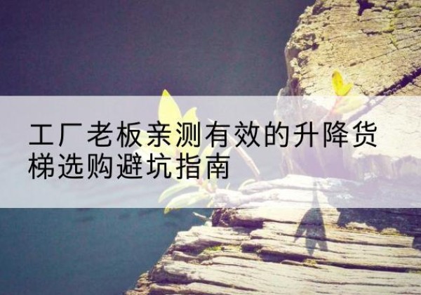 叙州升降货梯怎么选-工厂老板亲测有效的升降货梯选购避坑指南